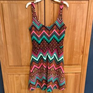 Francesca's Collections Multicolor Chevron Mini Dress